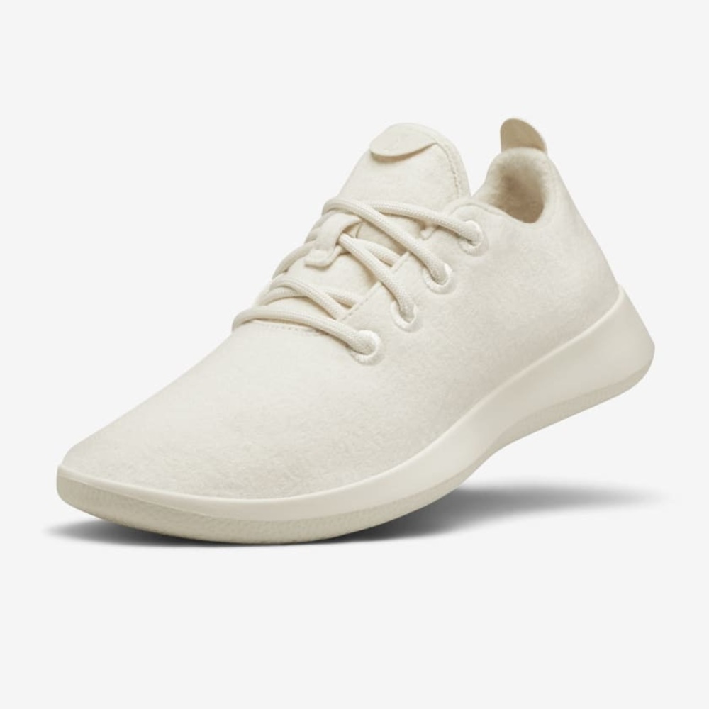 Allbirds Men’s Merino Wool Natural White Lace Up Runner Sneakers Size 13